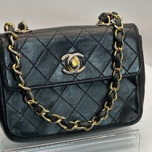 Chanel Black Quilted Leather Bag
